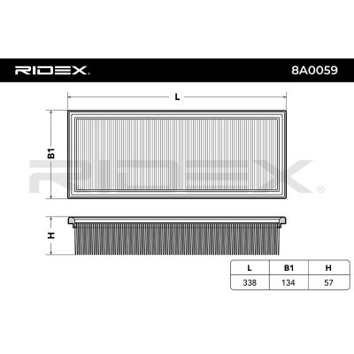 Air Filter RIDEX 8A0059 8A0059 - photo 3