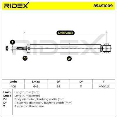 Shock Absorber RIDEX 854S1009 854S1009 - photo 8