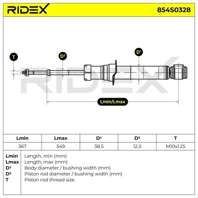 Shock Absorber RIDEX 854S0328 854S0328 - photo 4