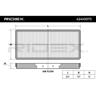 Cabin Air Filter RIDEX 424I0073 424I0073 - photo 3