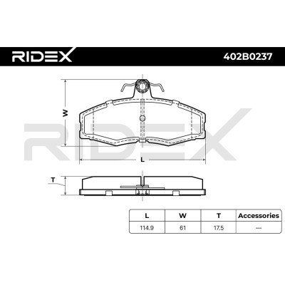 Brake Pads Set RIDEX 402B0237 402B0237 - photo 10