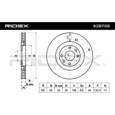 Brake Disc RIDEX 82B1158 82B1158 - photo 3