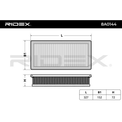 Air Filter RIDEX 8A0144 8A0144 - photo 6