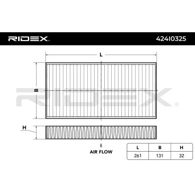 Cabin Air Filter RIDEX 424I0325 424I0325 - photo 1