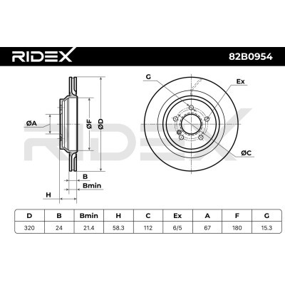 Brake Disc RIDEX 82B0954 82B0954 - photo 7