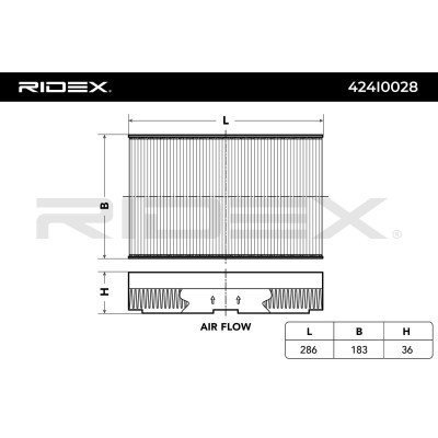 Cabin Air Filter RIDEX 424I0028 424I0028 - photo 3