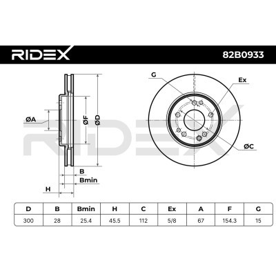 Brake Disc RIDEX 82B0933 82B0933 - photo 3