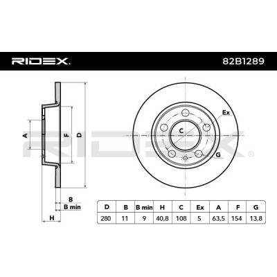 Brake Disc RIDEX 82B1289 82B1289 - photo 4