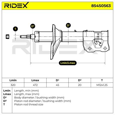 Shock Absorber RIDEX 854S0563 854S0563 - photo 6