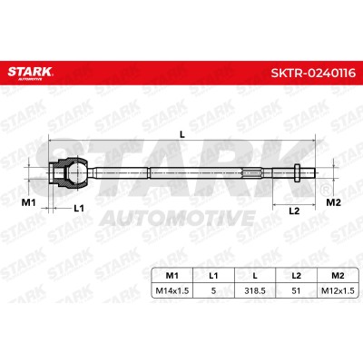 Tie Rod Assembly Stark SKTR-0240116 SKTR-0240116 - photo 6