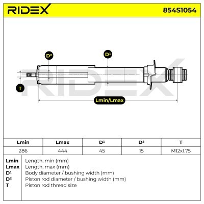 Shock Absorber RIDEX 854S1054 854S1054 - photo 8