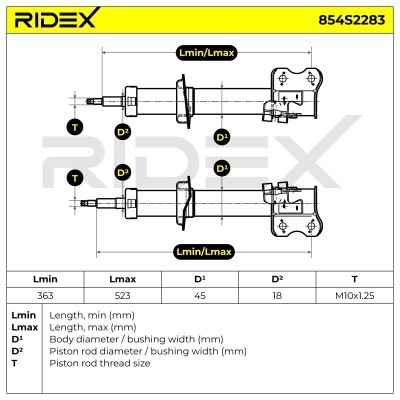 Shock Absorber RIDEX 854S2283 854S2283 - photo 4