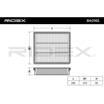 Air Filter RIDEX 8A0165 8A0165 - photo 6