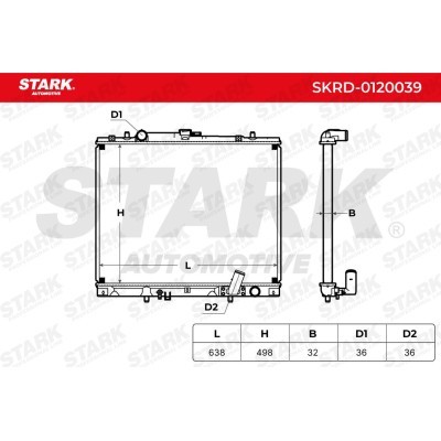 Radiator, Engine Cooling Stark SKRD-0120039 SKRD-0120039 - photo 4