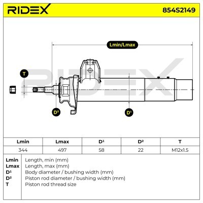 Shock Absorber RIDEX 854S2149 854S2149 - photo 7
