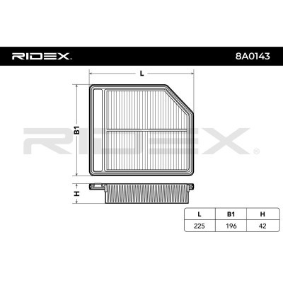 Air Filter RIDEX 8A0143 8A0143 - photo 5