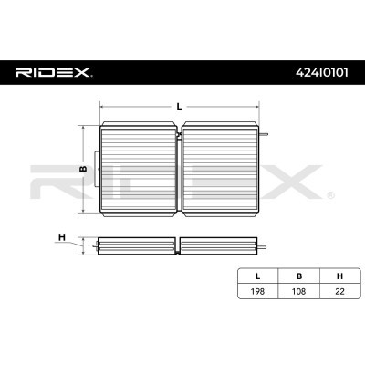 Cabin Air Filter RIDEX 424I0101 424I0101 - photo 8