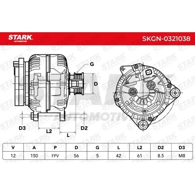 Alternator Stark SKGN-0321038 SKGN-0321038 - photo 7