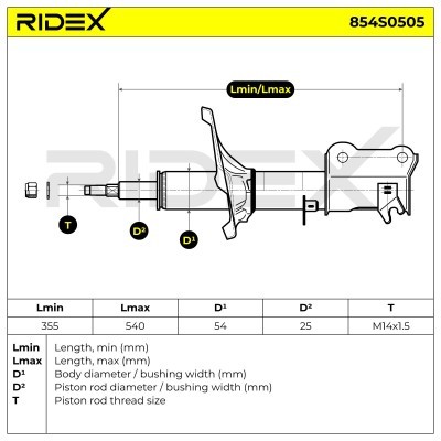 Shock Absorber RIDEX 854S0505 854S0505 - photo 5