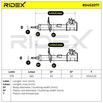 Shock Absorber RIDEX 854S2071 854S2071 - photo 6
