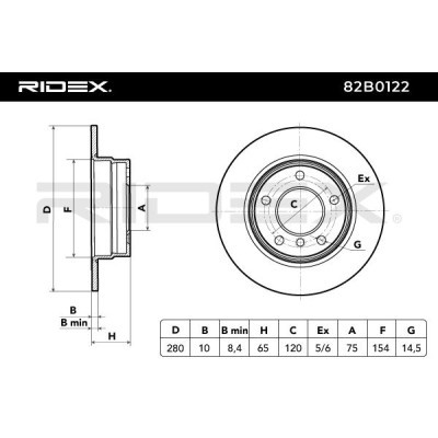 Brake Disc RIDEX 82B0122 82B0122 - photo 5