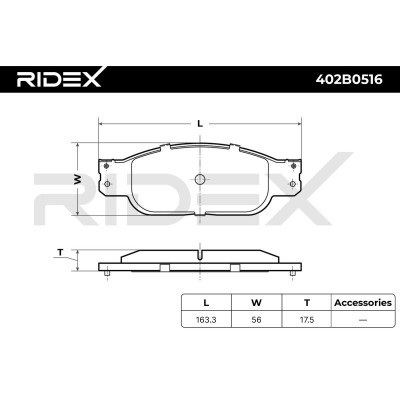 Brake Pads Set RIDEX 402B0516 402B0516 - photo 9