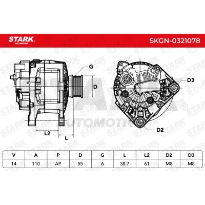 Alternator Stark SKGN-0321078 SKGN-0321078 - photo 5