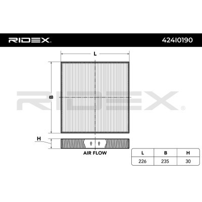 Cabin Air Filter RIDEX 424I0190 424I0190 - photo 3