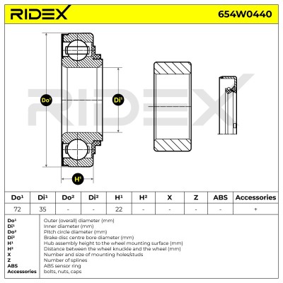 Wheel Bearing RIDEX 654W0440 654W0440 - photo 3
