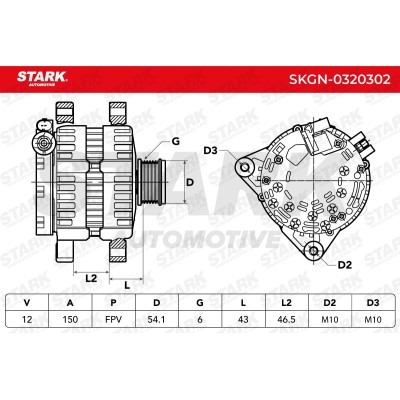 Alternator Stark SKGN-0320302 SKGN-0320302 - photo 7