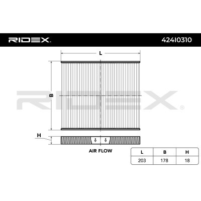 Cabin Air Filter RIDEX 424I0310 424I0310 - photo 3