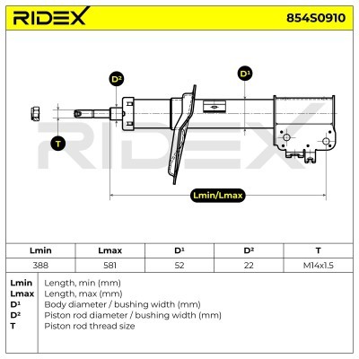 Shock Absorber RIDEX 854S0910 854S0910 - photo 5