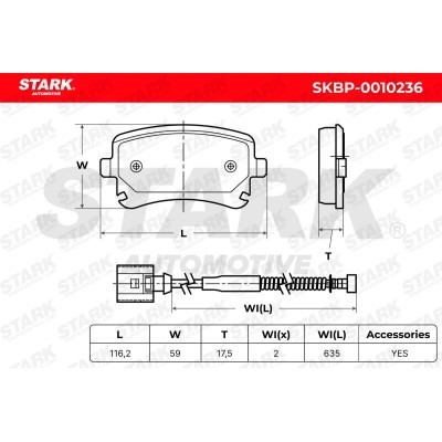 Brake Pads Set Stark SKBP-0010236 SKBP-0010236 - photo 3