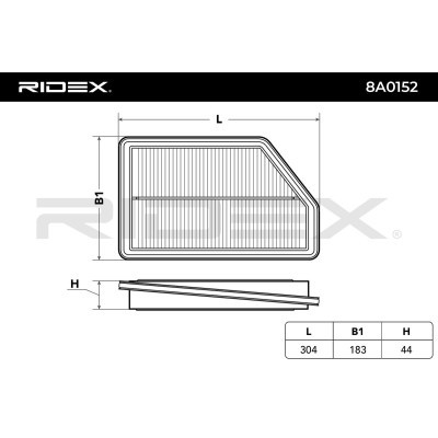 Air Filter RIDEX 8A0152 8A0152 - photo 6