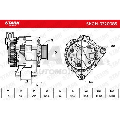Alternator Stark SKGN-0320085 SKGN-0320085 - photo 6