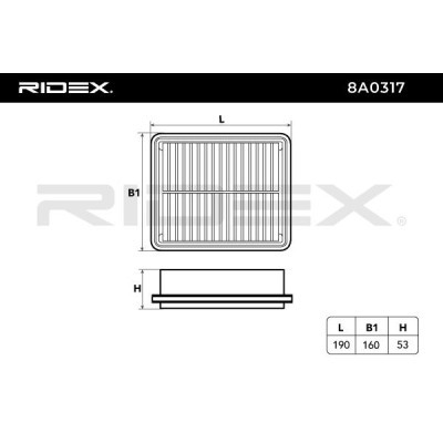 Air Filter RIDEX 8A0317 8A0317 - photo 5