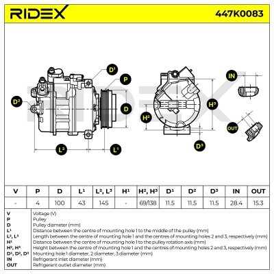 Compressor, Air Conditioning BMW 5 Sedan 447K0083 - photo 7
