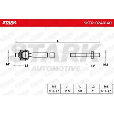 Tie Rod Assembly Stark SKTR-0240140 SKTR-0240140 - photo 6