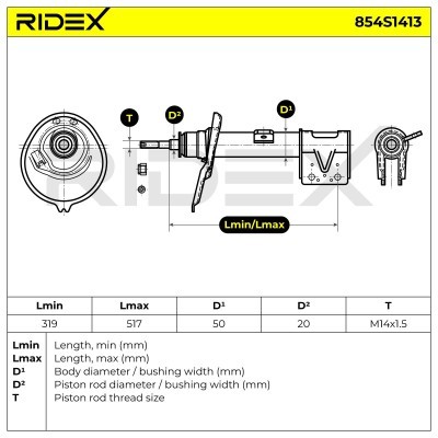 Shock Absorber RIDEX 854S1413 854S1413 - photo 5