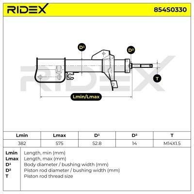 Shock Absorber RIDEX 854S0330 854S0330 - photo 8