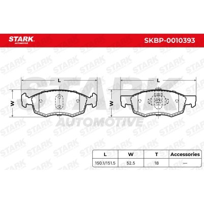 Brake Pads Set Stark SKBP-0010393 SKBP-0010393 - photo 3