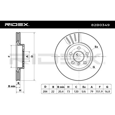 Brake Disc RIDEX 82B0349 82B0349 - photo 7