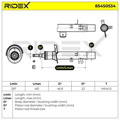 Shock Absorber RIDEX 854S0534 854S0534 - photo 9