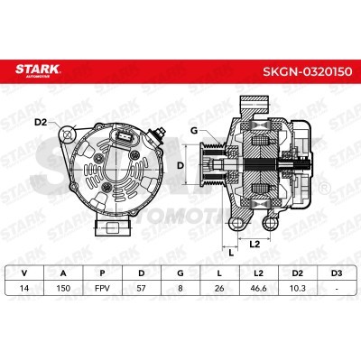 Alternator Stark SKGN-0320150 SKGN-0320150 - photo 6