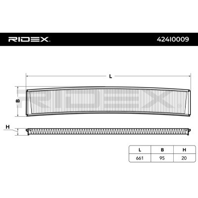 Cabin Air Filter RIDEX 424I0009 424I0009 - photo 2