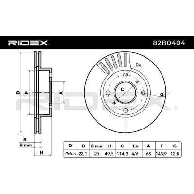 Brake Disc RIDEX 82B0404 82B0404 - photo 8