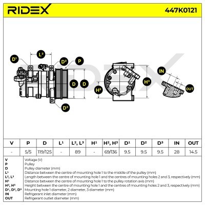 Compressor, Air Conditioning FORD Focus II Hatchback 447K0121 - photo 7