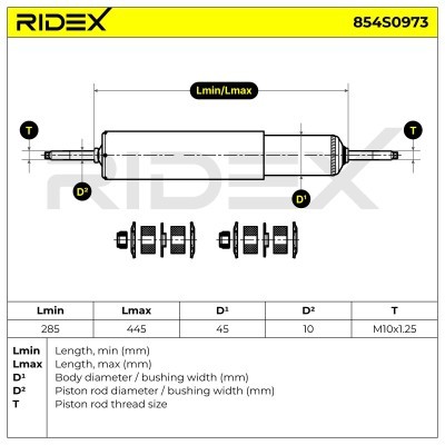 Shock Absorber RIDEX 854S0973 854S0973 - photo 8