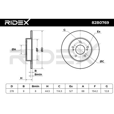 Brake Disc RIDEX 82B0769 82B0769 - photo 7