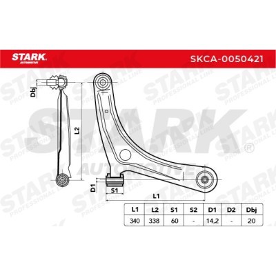 Control Arm Stark SKCA-0050421 SKCA-0050421 - photo 3